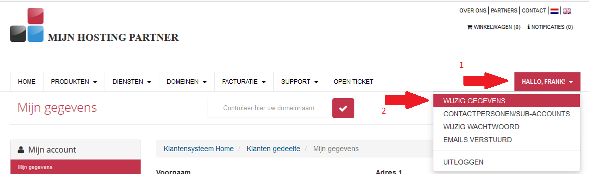 Automatische incasso beheren voor je webhosting 1