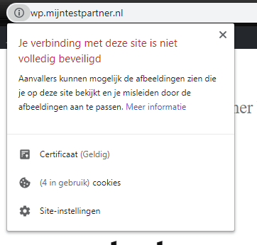 Mijn website is niet volledig beveiligd (Mixed Content controleren)