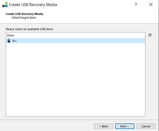 USB Recovery Media maken