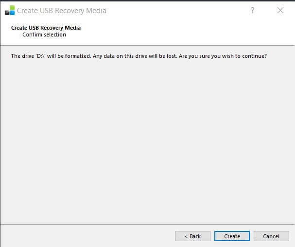 USB Recovery Media maken
