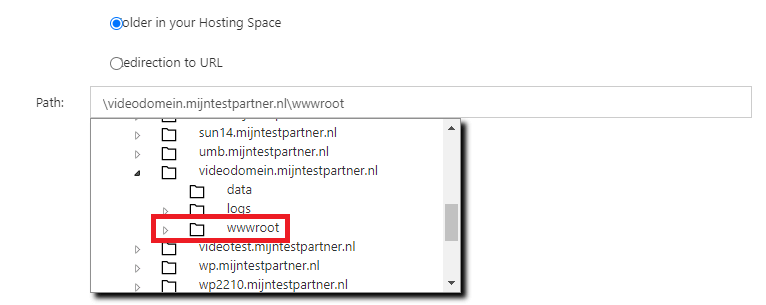 Hoe wijzig ik de root folder van mijn website?