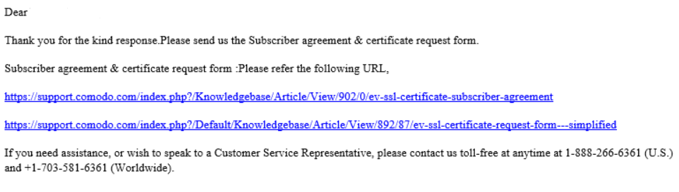 EV SSL certificaat activeren
