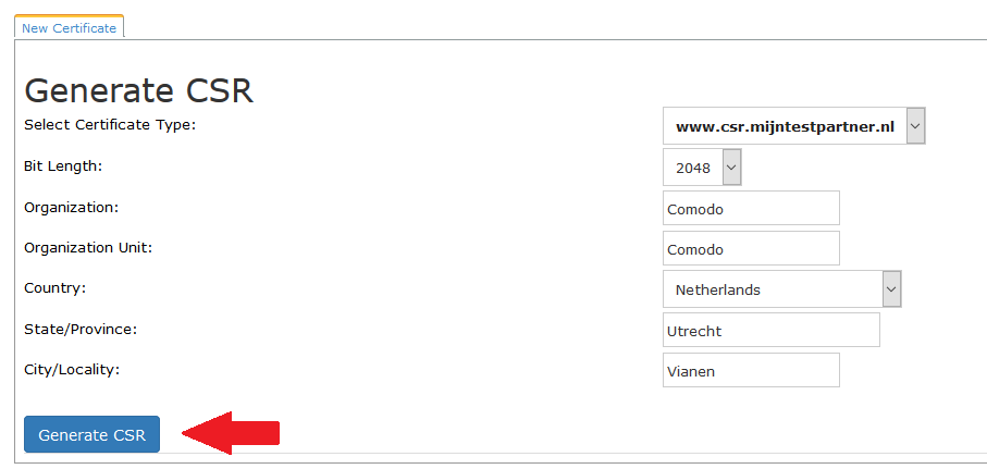 CSR aanmaken voor webhosting ssl