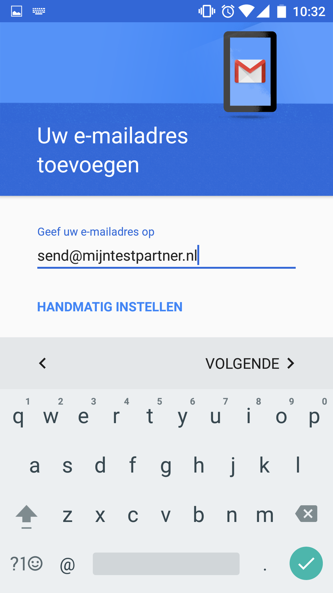 E-mail instellen - Android 6