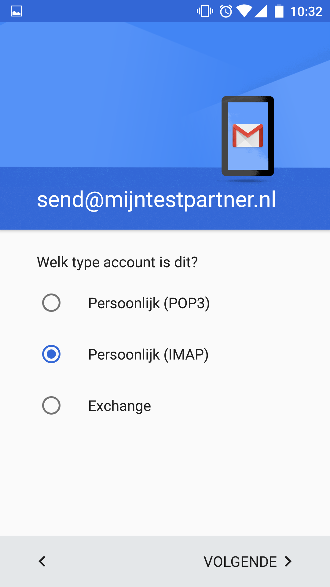 Setting up e-mail - Android 6