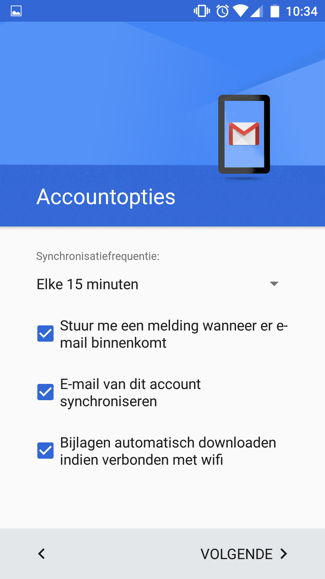 E-mail instellen - Android 6