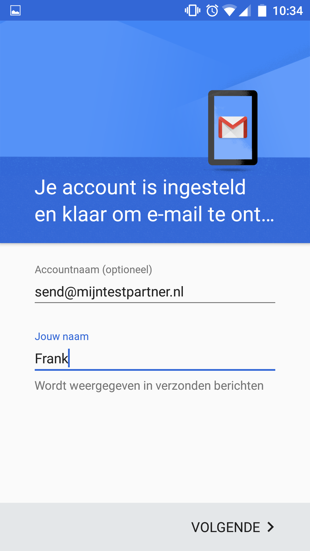 E-mail instellen - Android 6