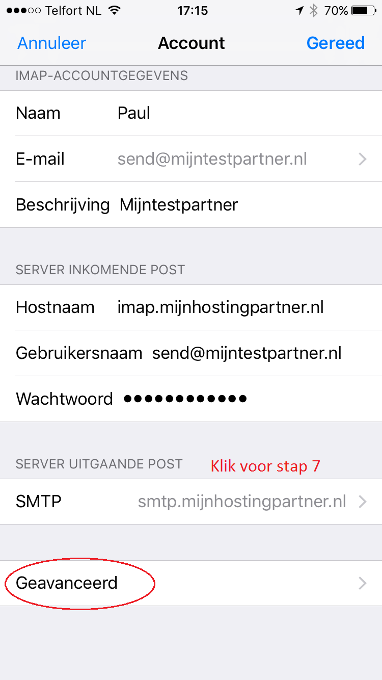 Email instellen - iOS 10 iPad/iPhone