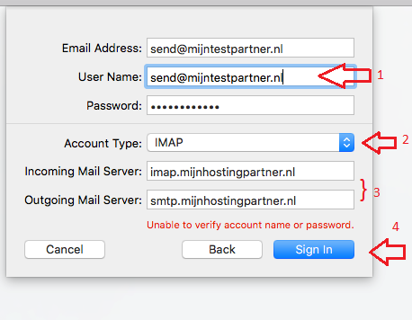 Email instellen - Mac mail