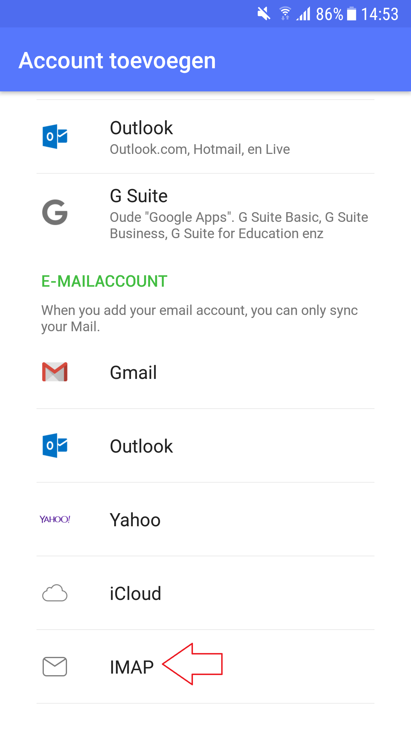 Setting up email - Nine Android