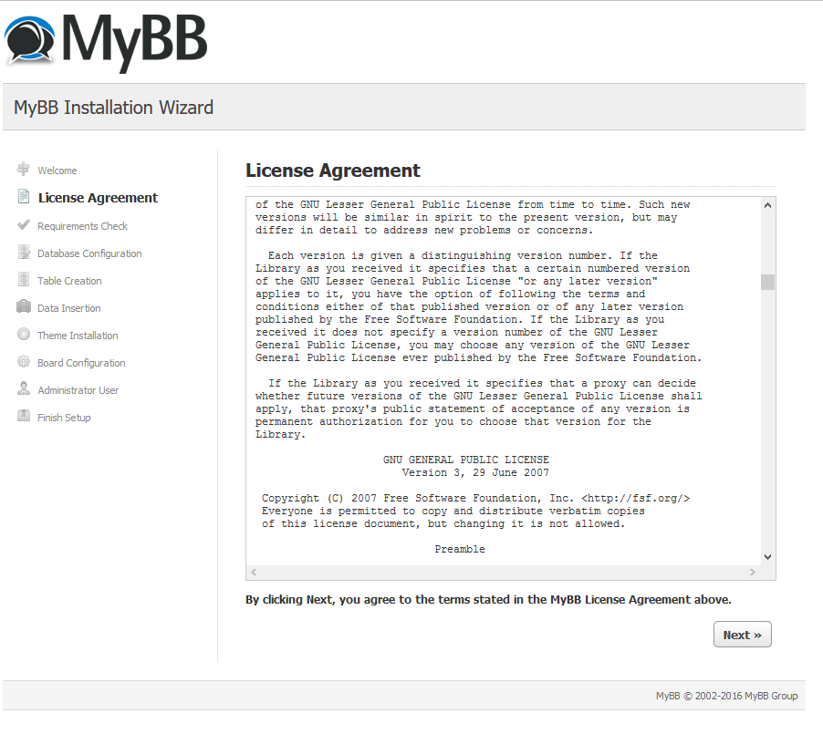 MyBB installeren