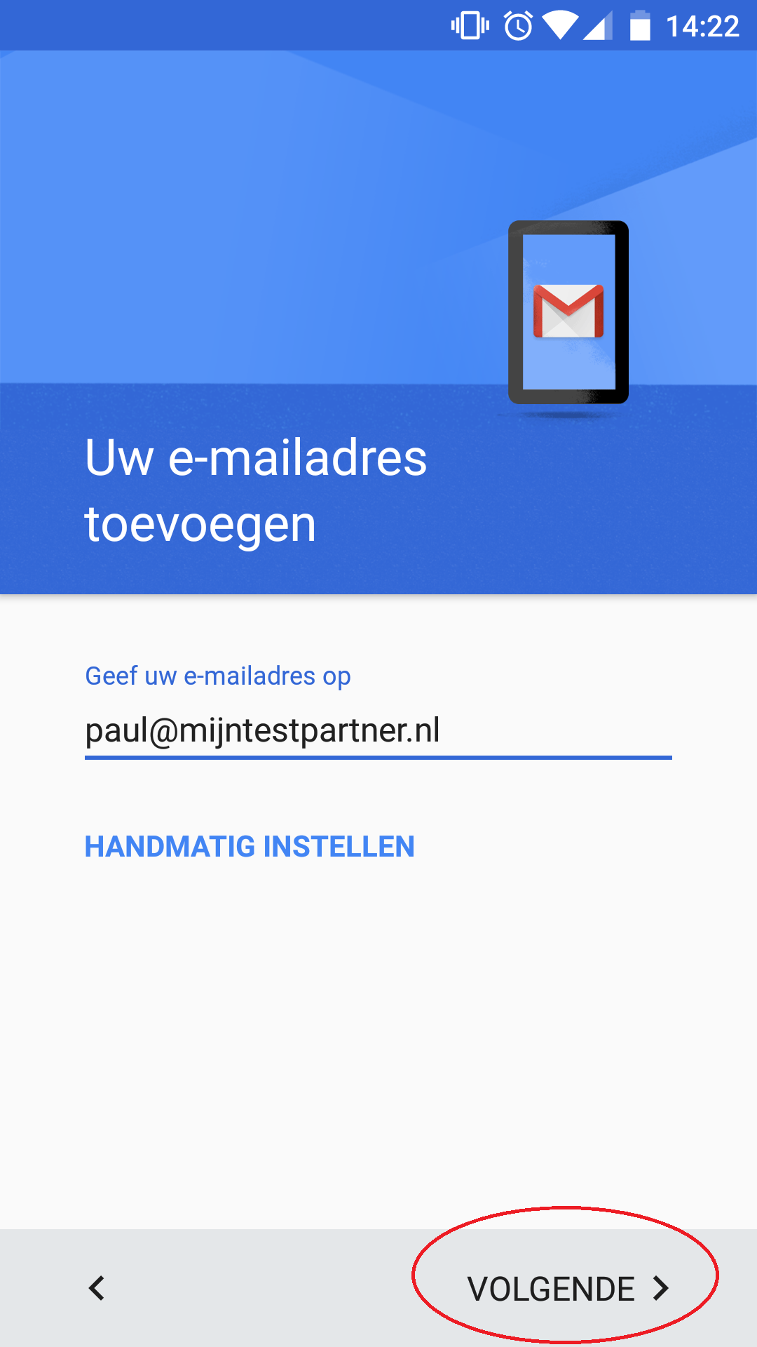Push mail instellen - Android 6