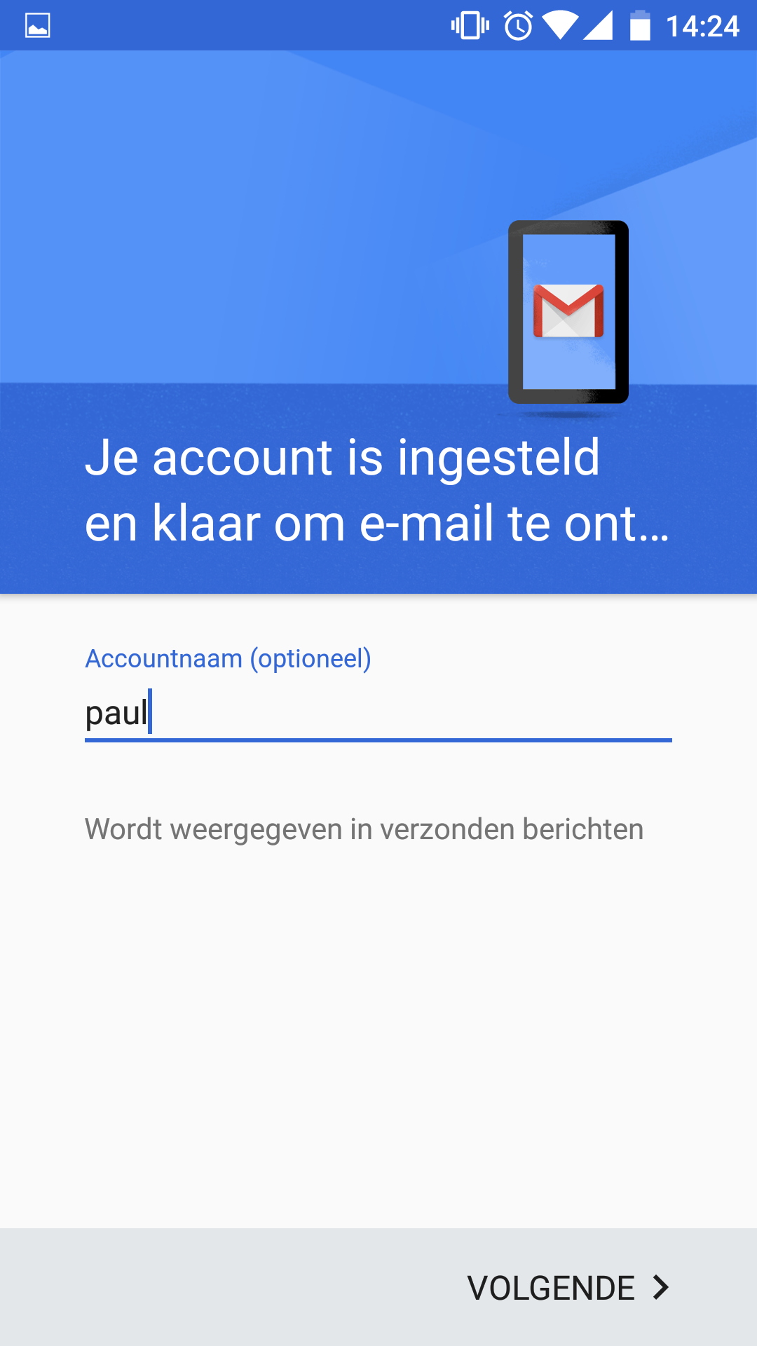 Push mail instellen - Android 6