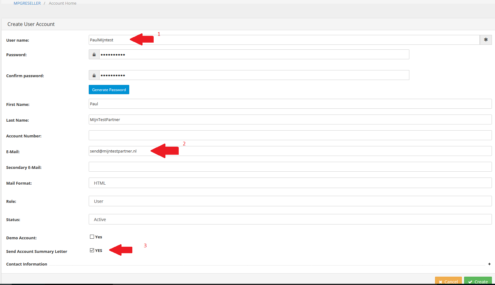 reseller hosting plan aanmaken