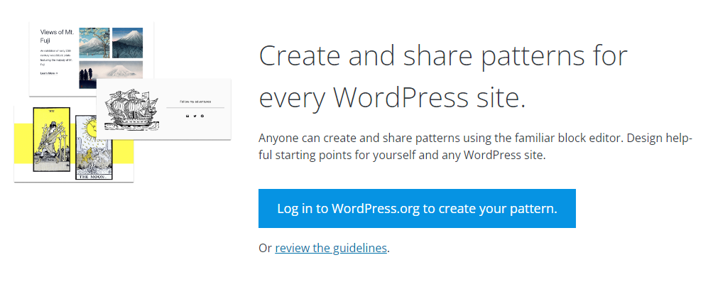 Nieuw voor WordPress websites - Patterns