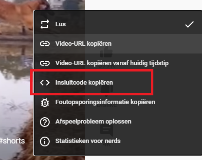 YouTube Shorts insluiten in je website