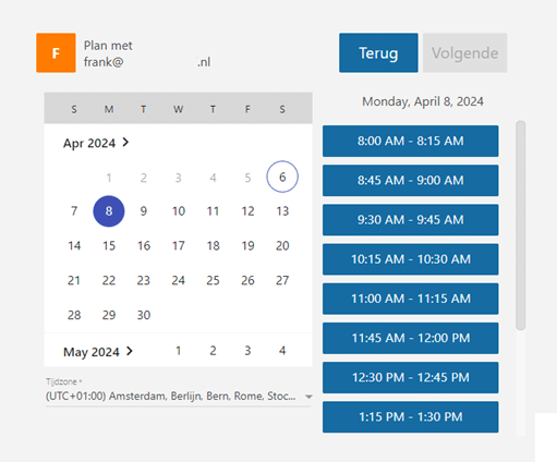 New SmarterMail calendar planning function