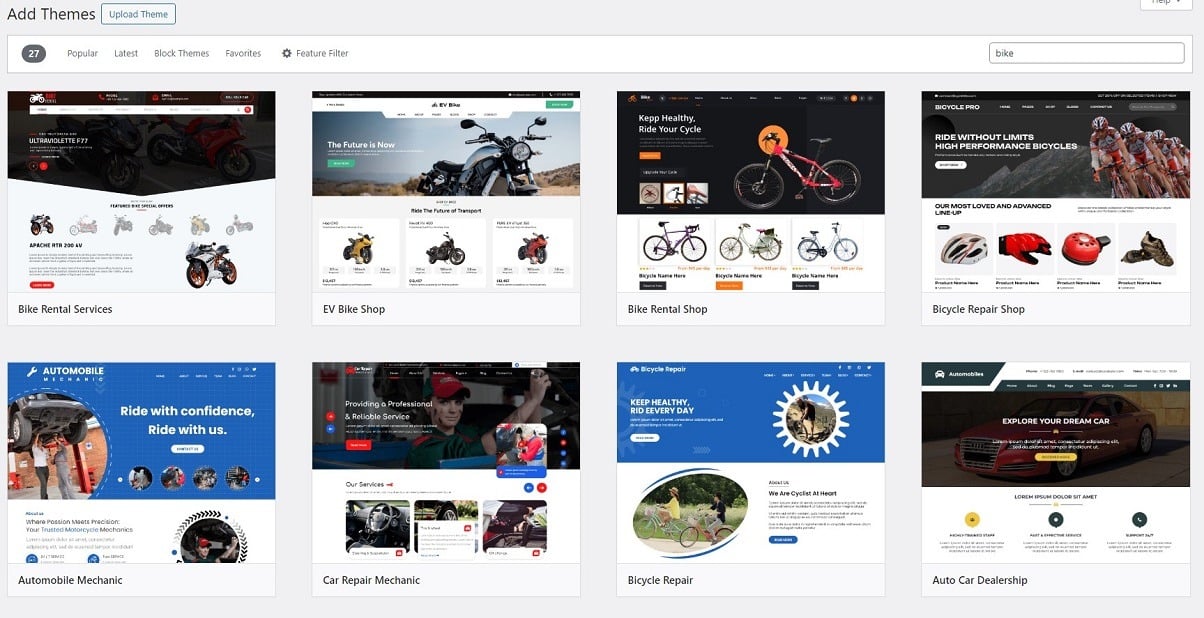 Website Making for Bicycle Shops