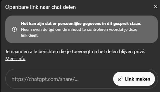 ChatGPT geteilte Unterhaltungen sind für alle sichtbar
