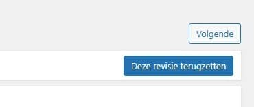 Revisies binnen WordPress