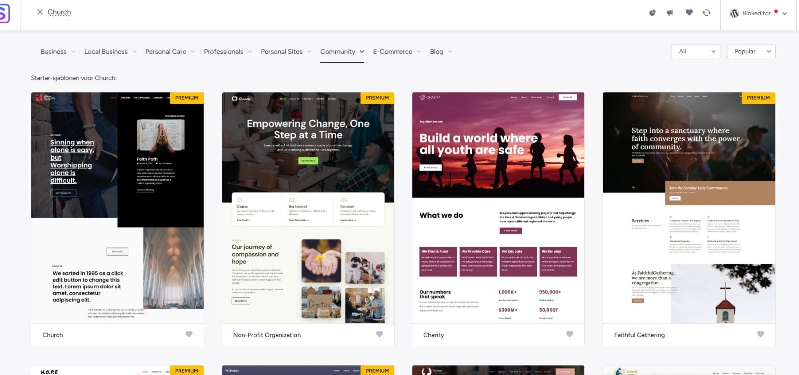 Website starten voor een Kerk