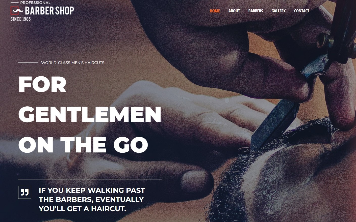 Website maken voor een Barbershop