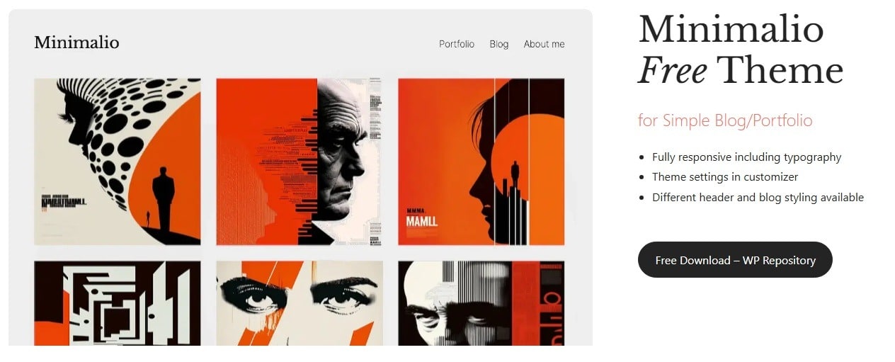 Minimalio - Portfolio thema voor WordPress