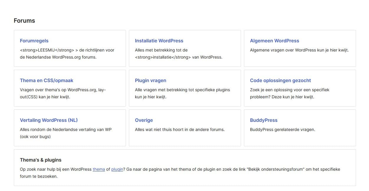 Help krijgen met  WordPress