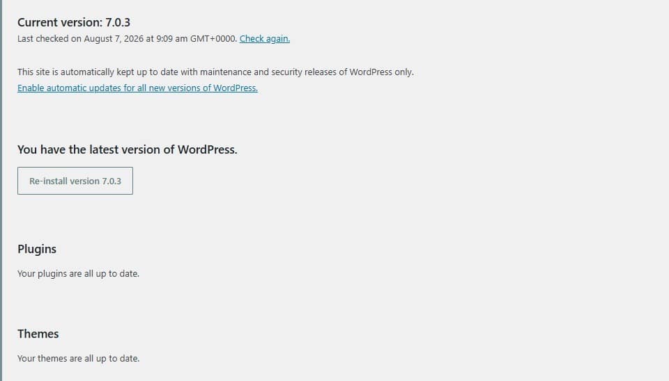 WordPress 7 0 3 beveiligingsupdate vannacht uitgekomen