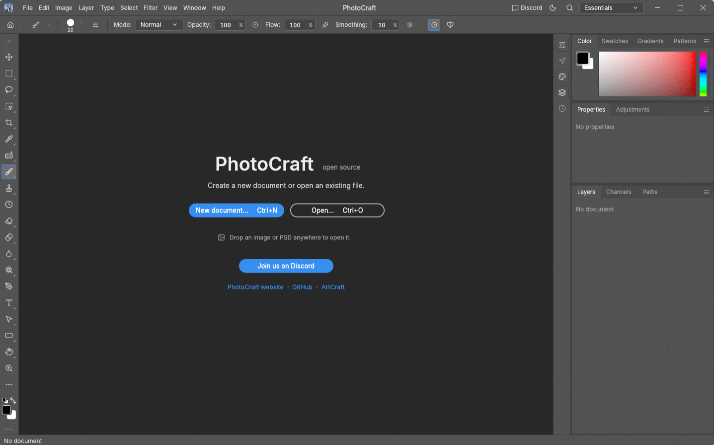 Open Source Photoshop Alternatief