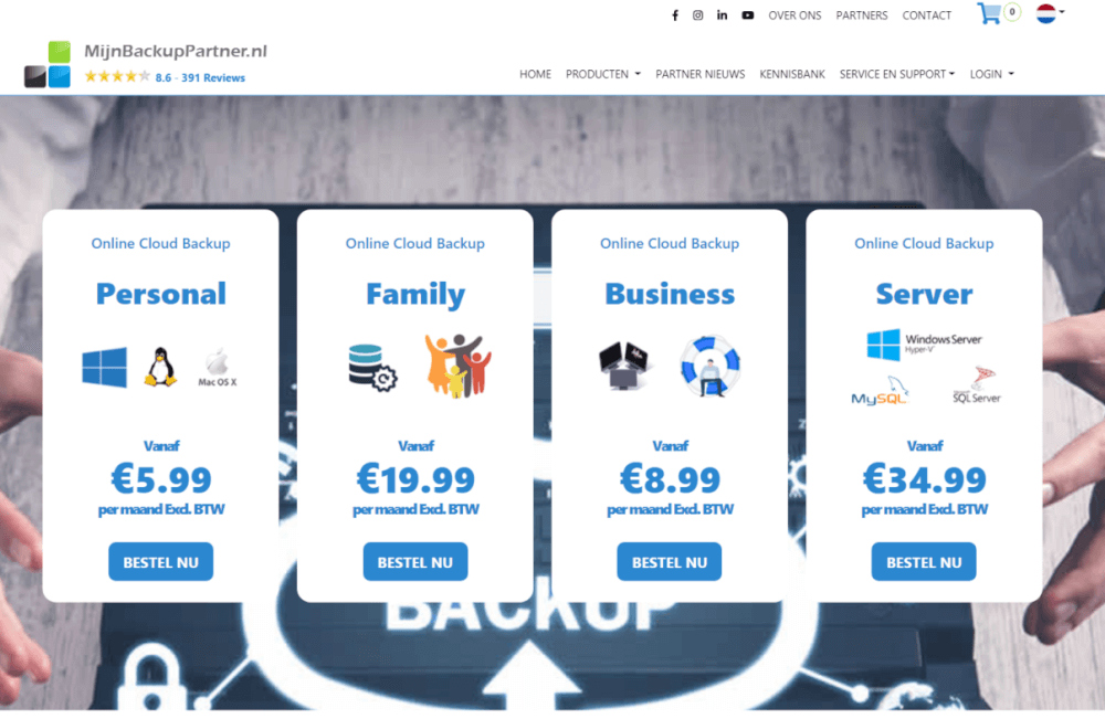 Launching MijnBackupPartner.nl for every Online Cloud Backup