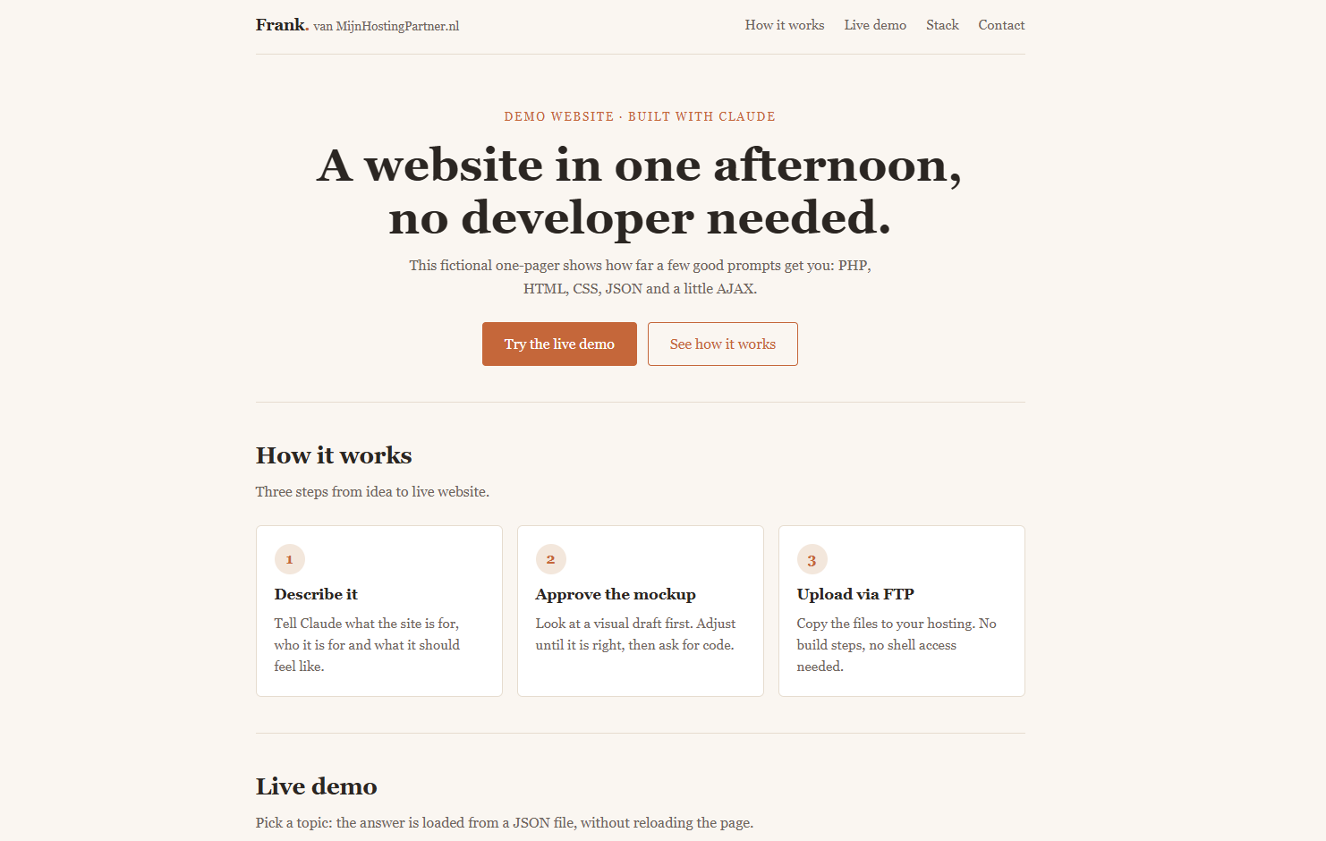 Een website maken met AI