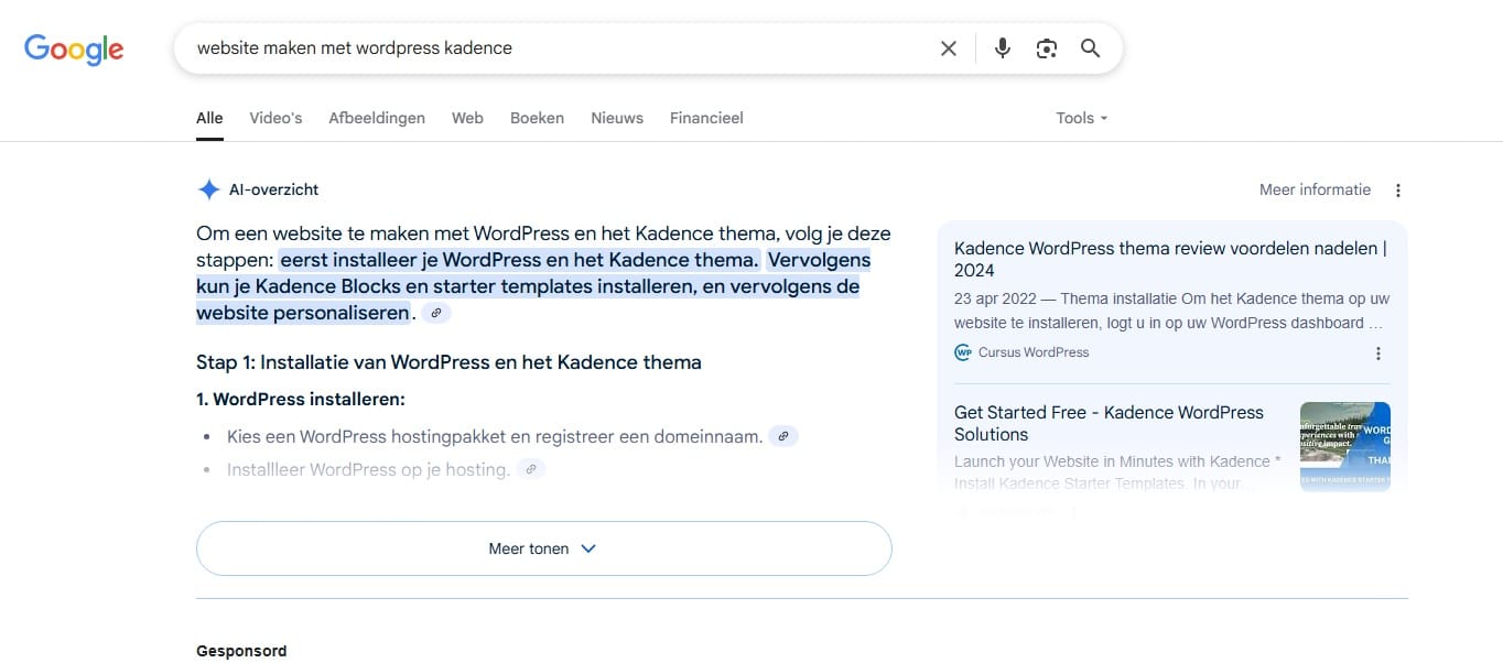 Google breid AI functionaliteit uit in Zoeken