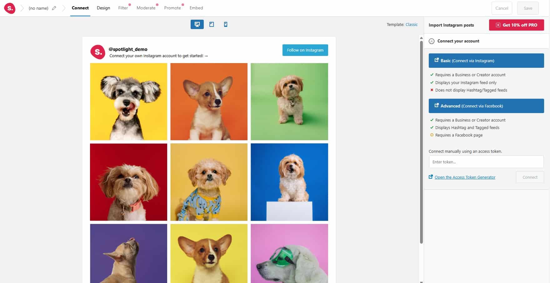 Instagram feed insluiten binnen WordPress