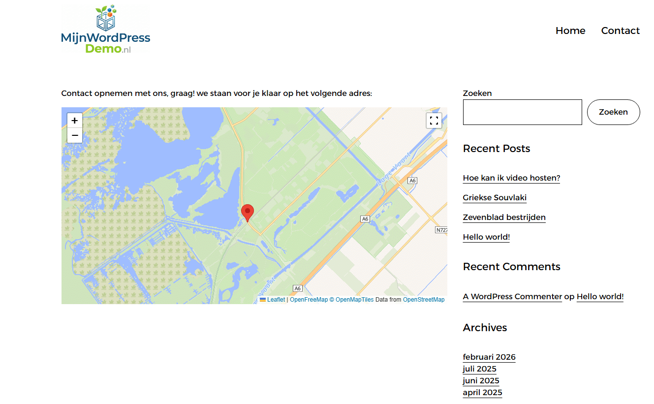Een kaart weergeven op je website