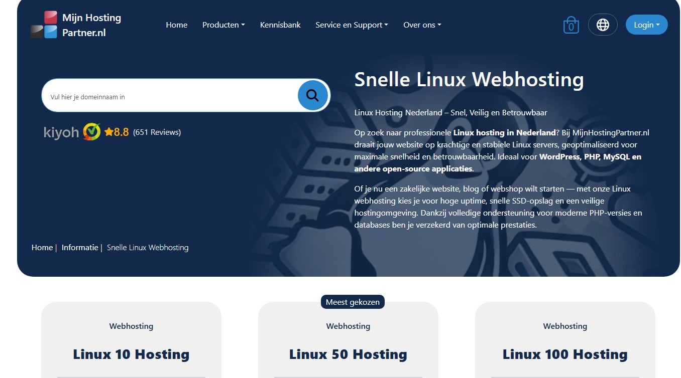 Linux hosting nu ook beschikbaar bij MijnHostingPartner