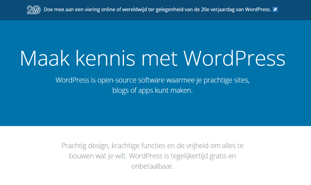 Wat is de volgende stap na het installeren van WordPress?