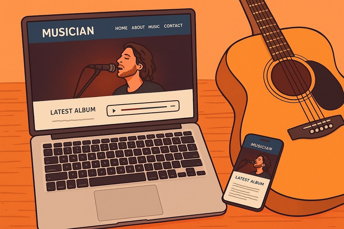 Website maken voor een Muzikant of Band