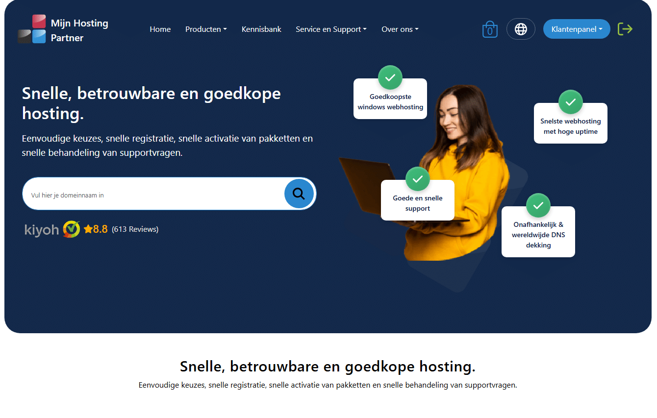 Nieuwe layout voor MijnHostingPartner.nl