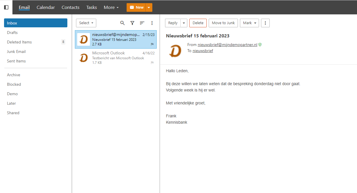 What's new in the latest webmail update?