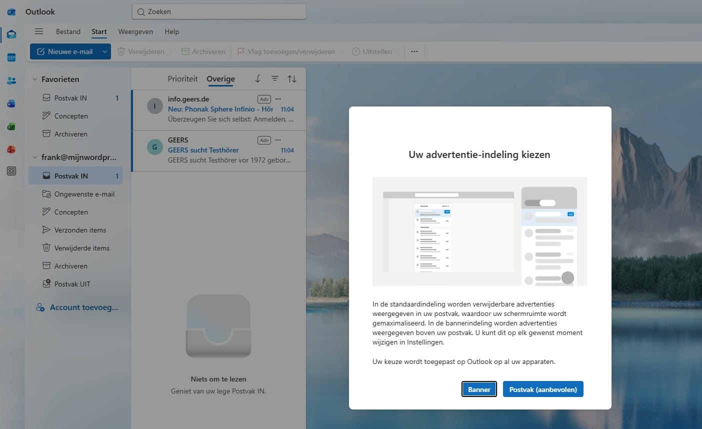 Het nieuwe Outlook deelt je data