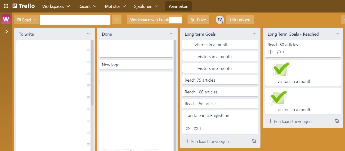 Trello gebruiken voor website werk