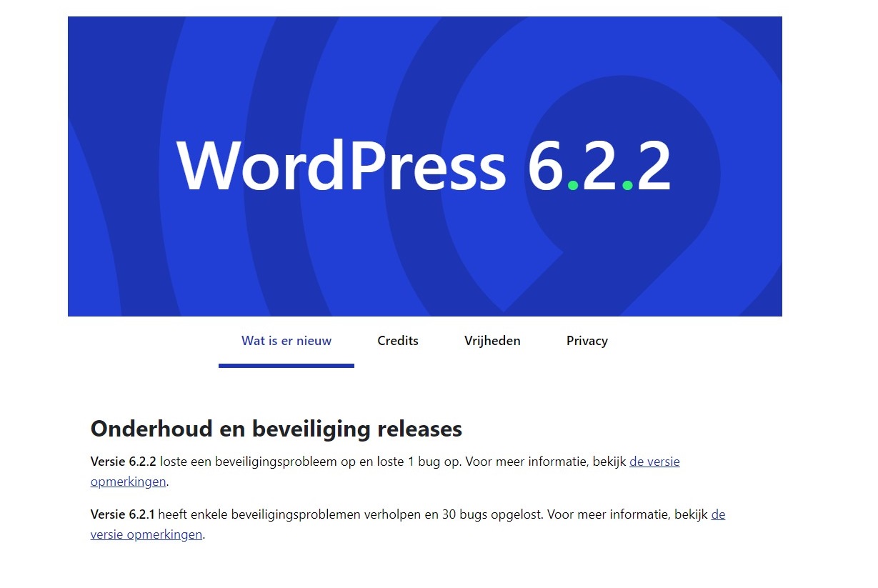 WordPress Update 6 2 2