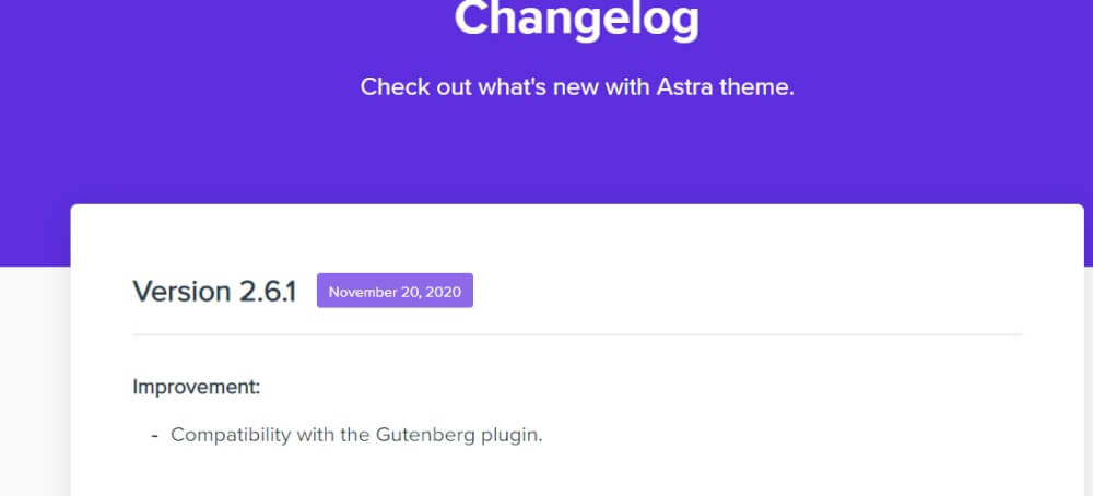 Astra theme for WordPress