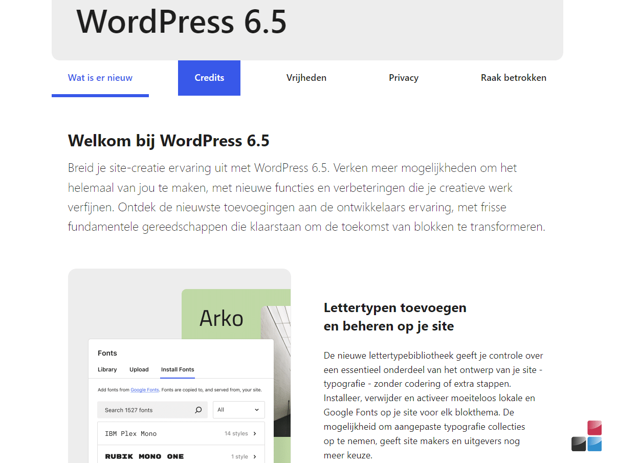 WordPress versie update 6 5 wat is er nieuw?