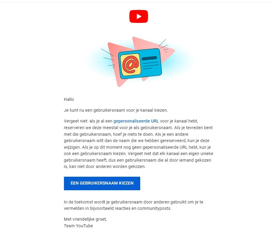 Leg nu je YouTube gebruikersnaam vast