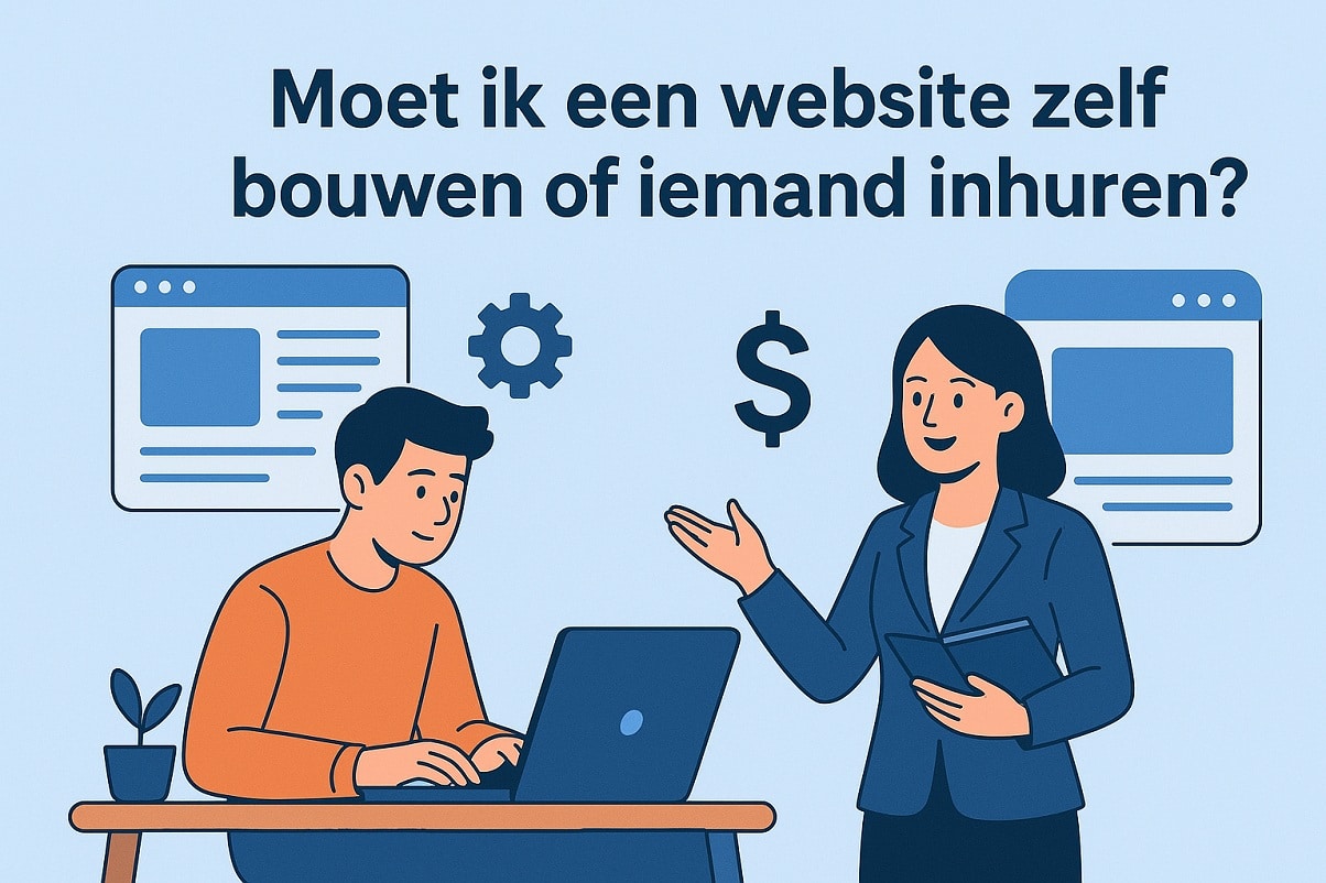 Moet ik een website zelf bouwen of iemand inhuren?