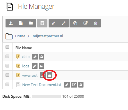 How do I set the permissions through the file manager?