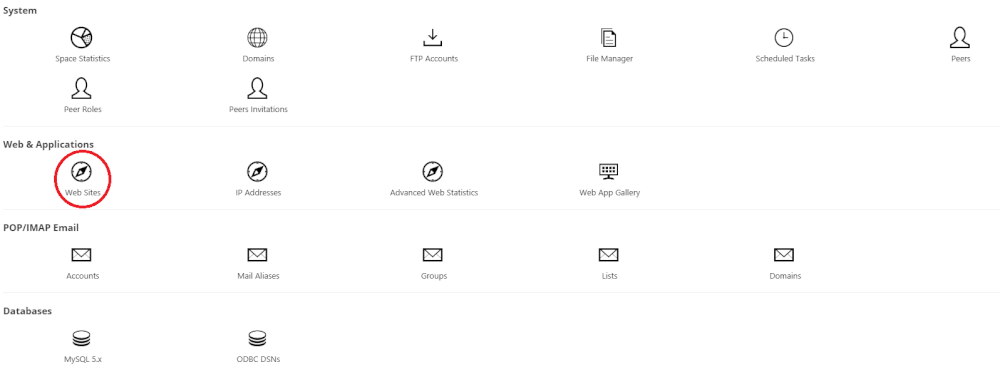 Reset hosting space to default