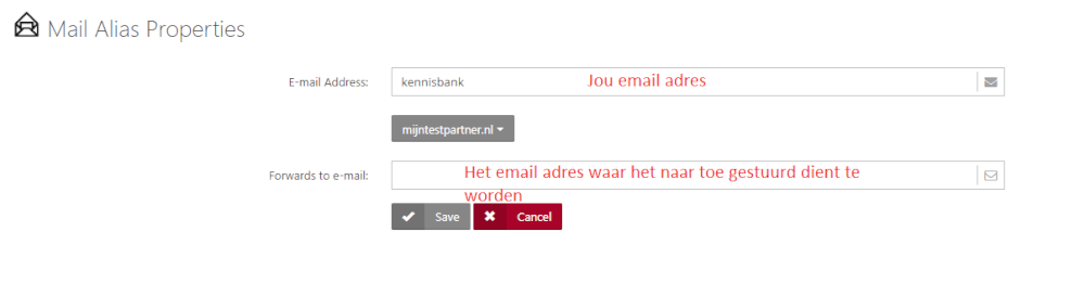 Hoe moet ik een e-mail alias aanmaken?